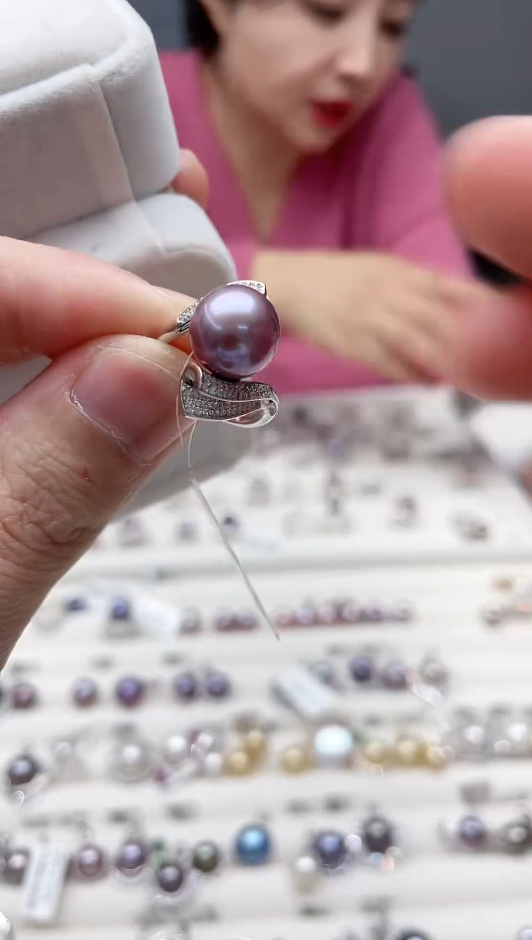 【闪购商品】淡水珍珠戒指银S925镶嵌戒指