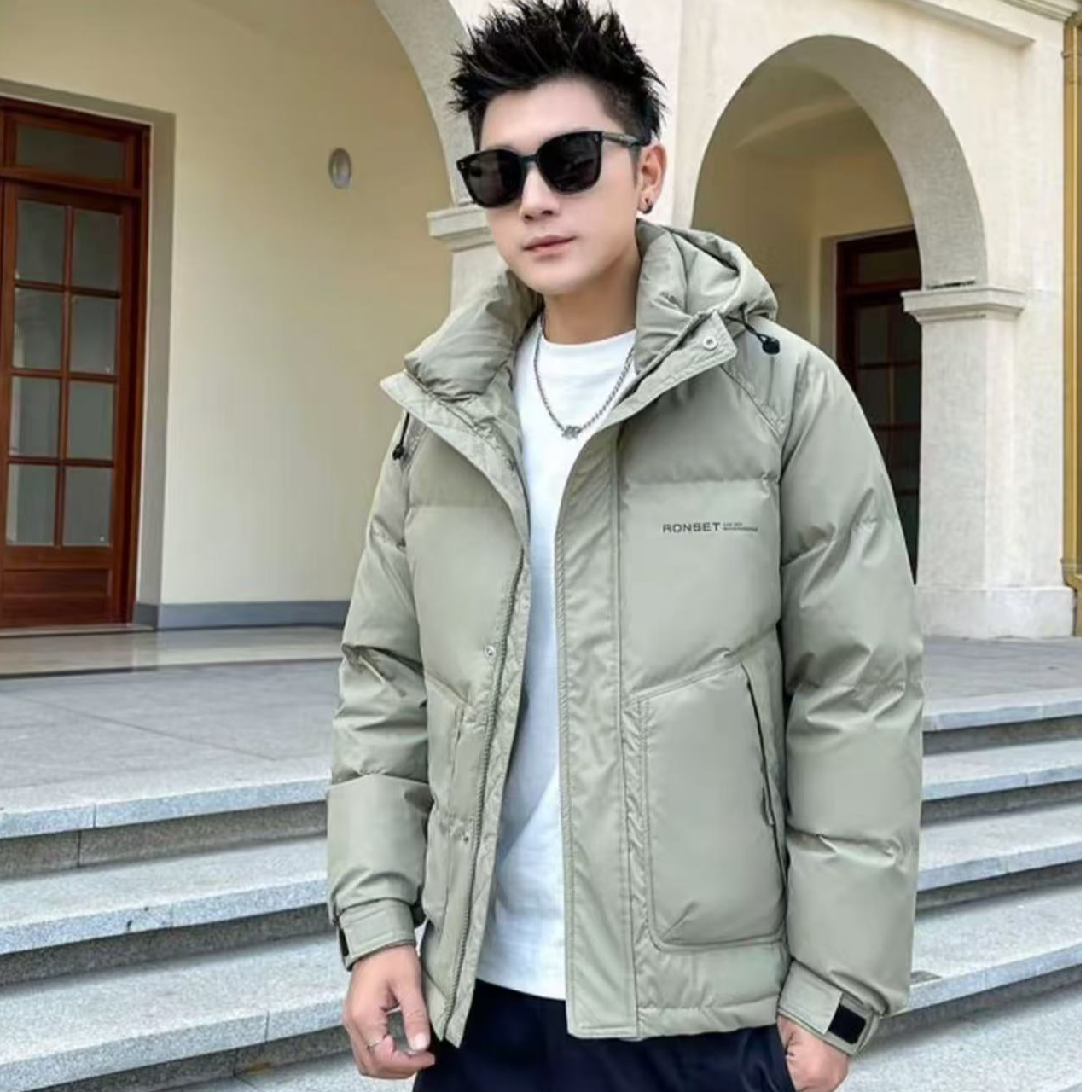 8850-冬季百搭潮牌时尚男女同款保暖加厚加绒羽绒服-G