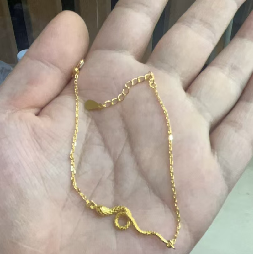 足银手链 小金蛇手链