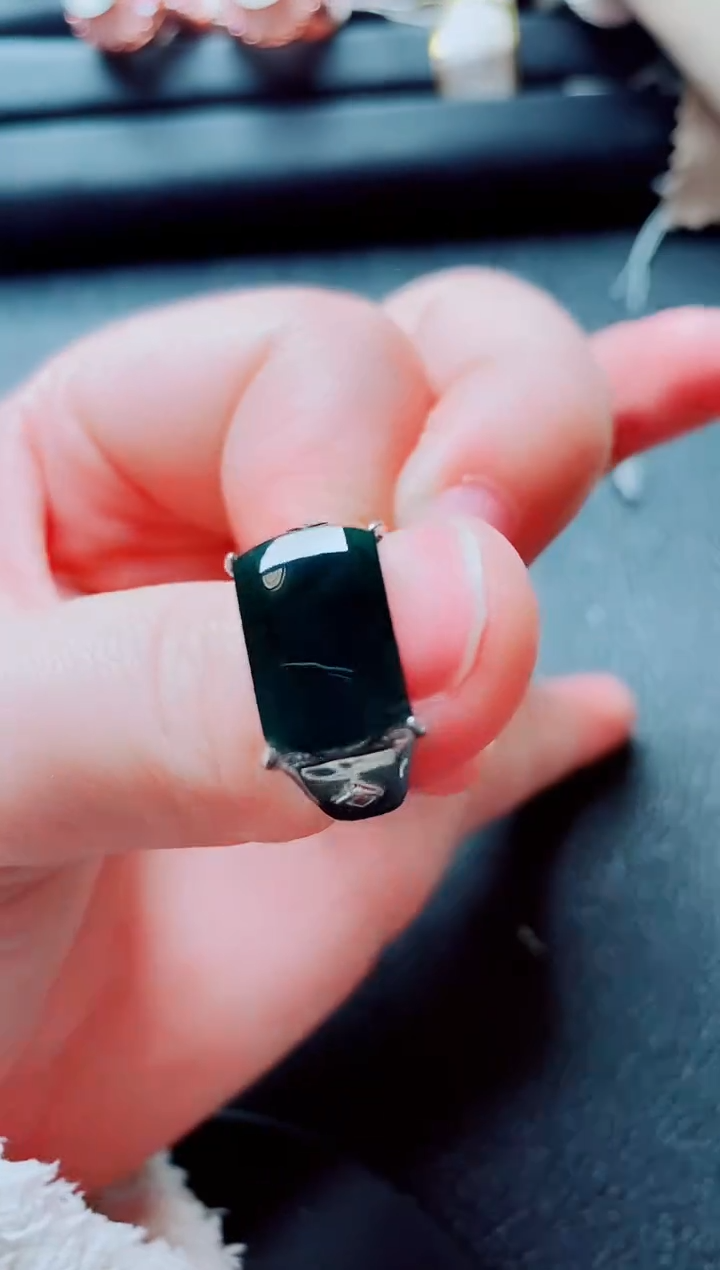 银S925镶嵌戒指翡翠11111