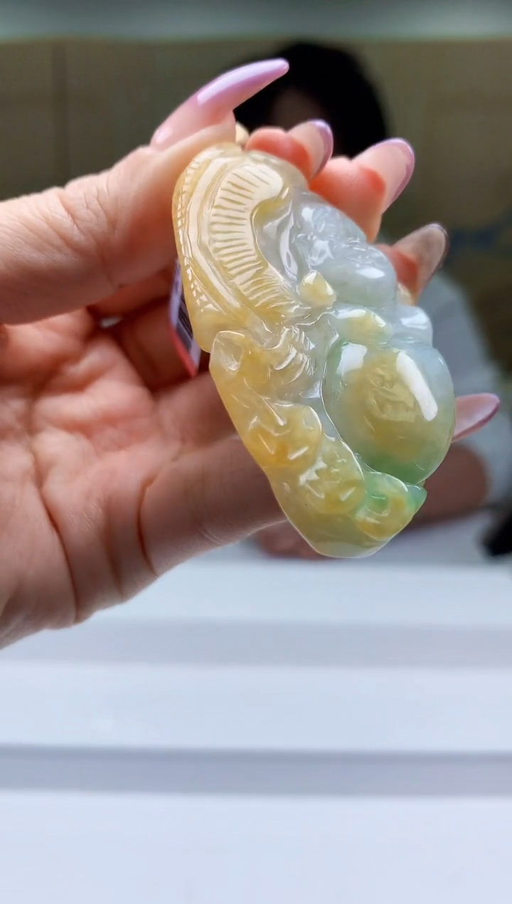 【闪购商品】定制翡翠未镶嵌5060ty-毛货挂件175