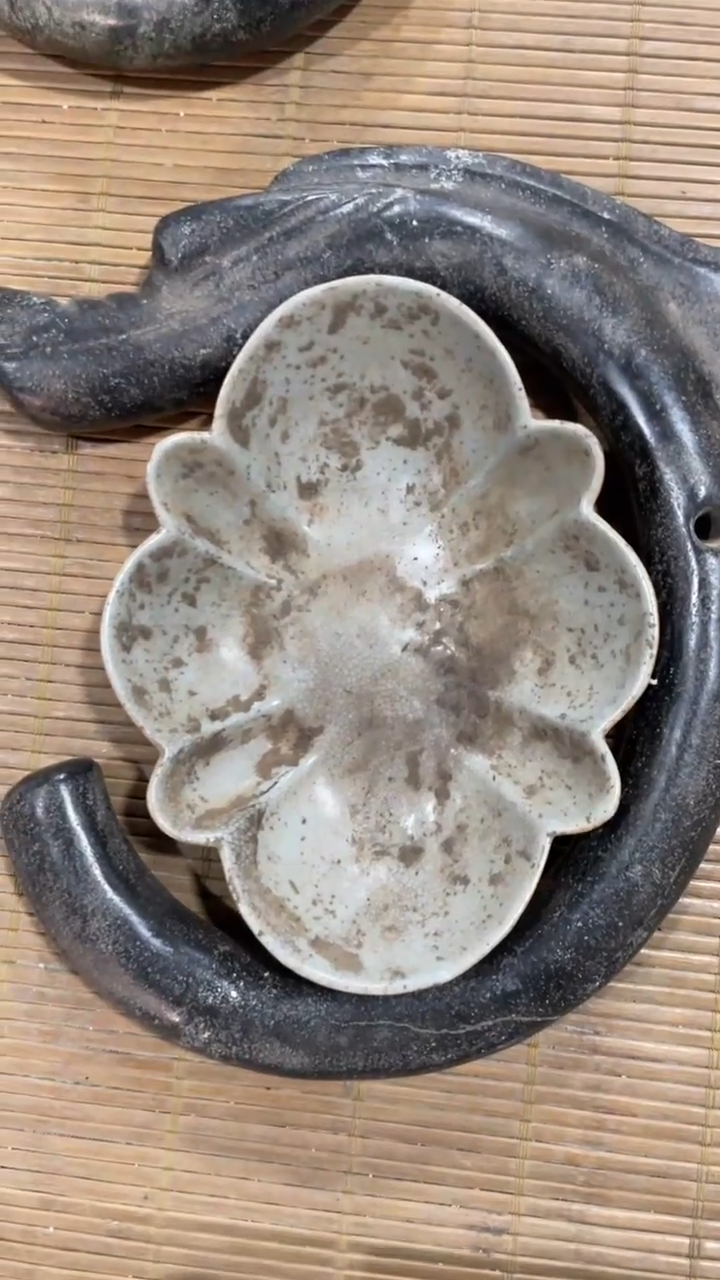 瓷片手工，手绘，陶瓷