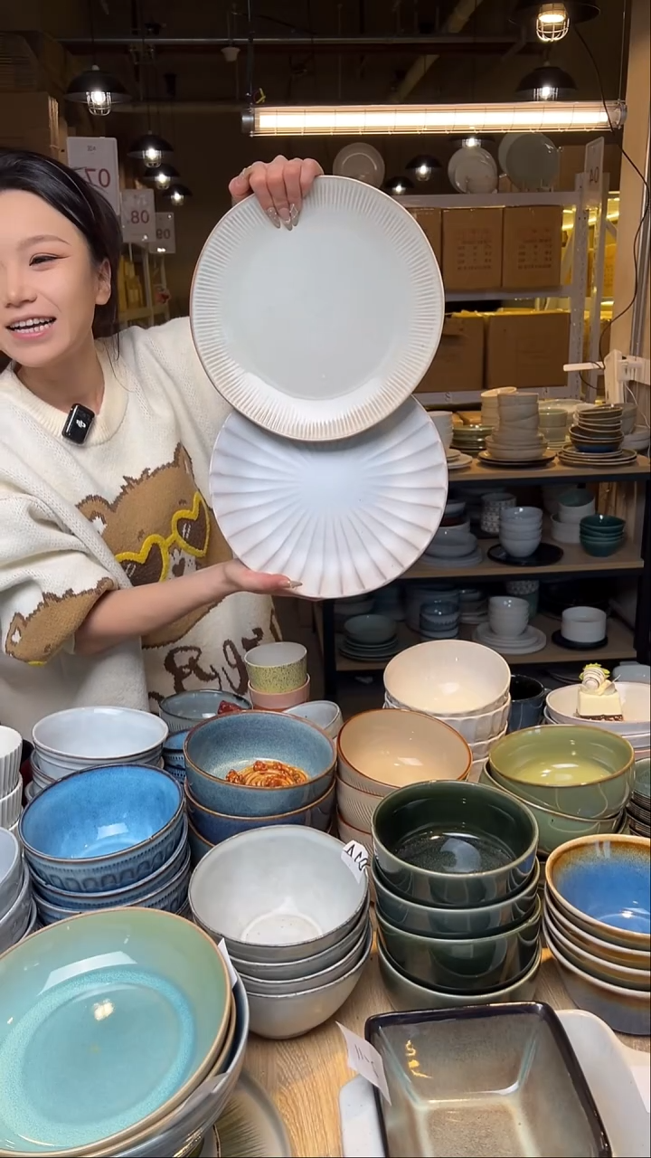 瓷79外贸尾货窑变釉下彩默外微瑕