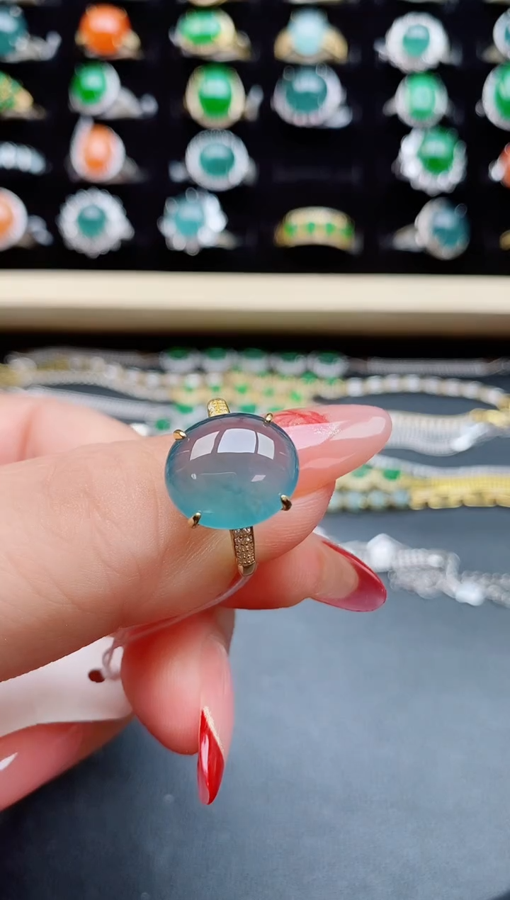 【闪购商品】翡翠戒指银S925镶嵌321321