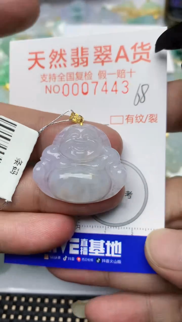 【闪购商品】翡翠颈饰18K金镶嵌天然A货翡翠