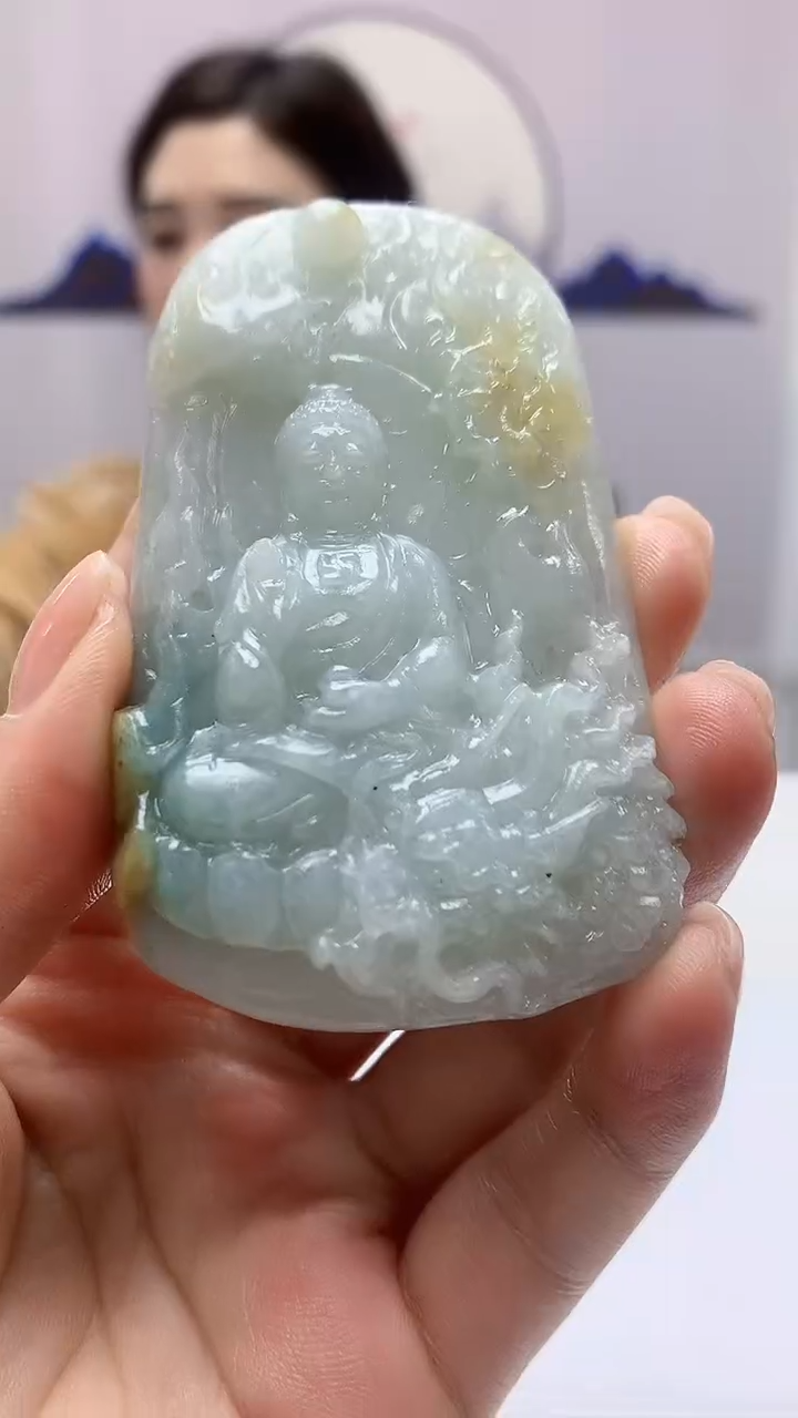 【闪购商品】定制翡翠未镶嵌4829ms-毛货挂件66