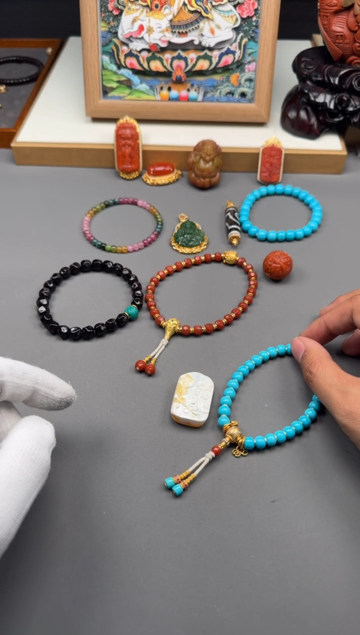 【闪购商品】绿松石手串手串未镶嵌手串手串