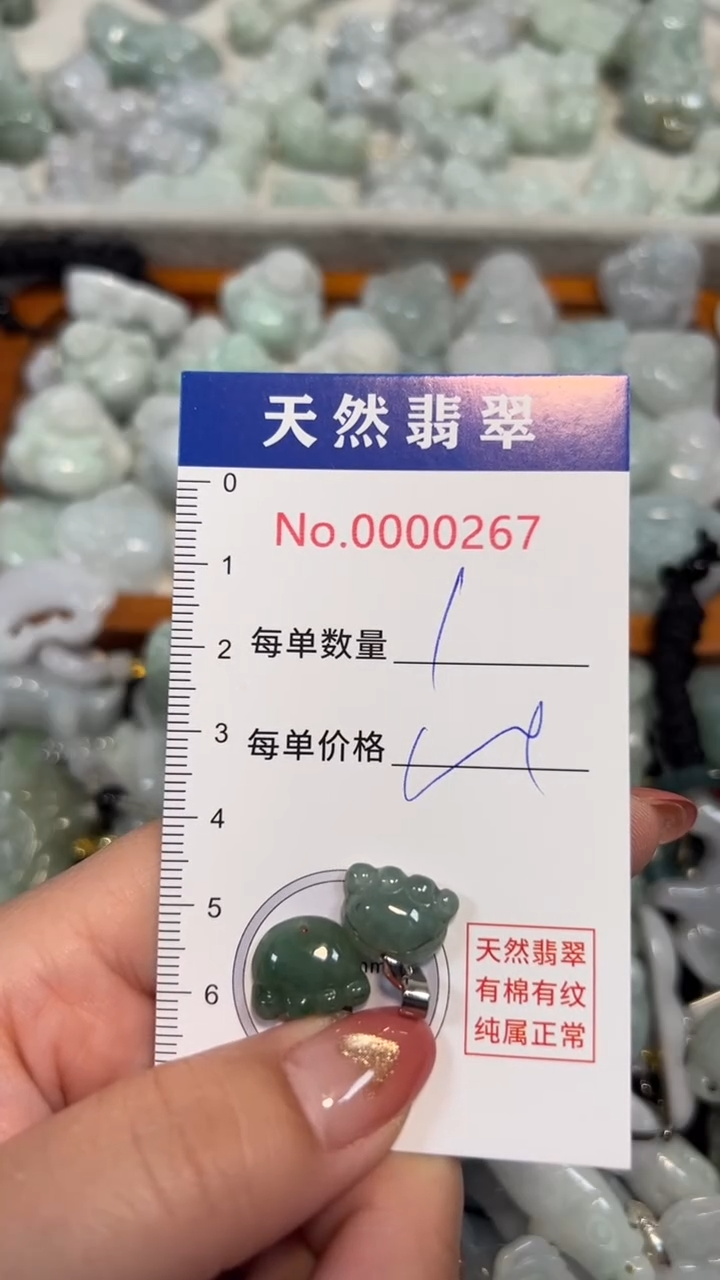 翡翠未镶嵌吊坠(不含链)0267