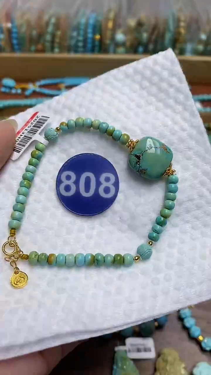 【闪购商品】绿松石手链银S925镶嵌808
