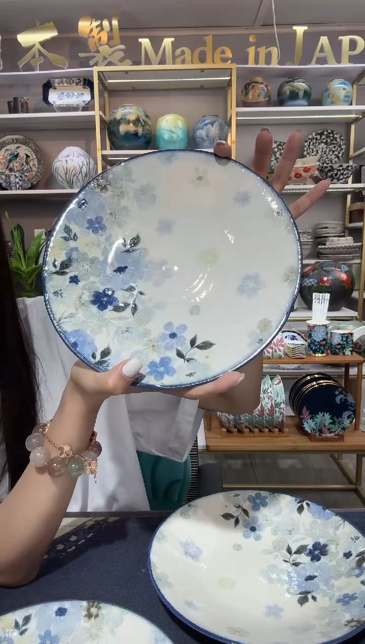 瓷悠游花平盘22cm一支