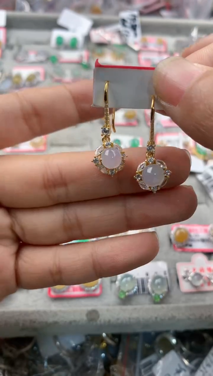 银S925镶嵌戒指翡翠444----4