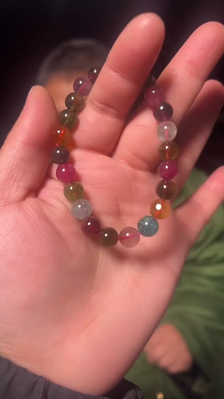 【闪购商品】碧玺手链未镶嵌天然手串多样性发一8mm