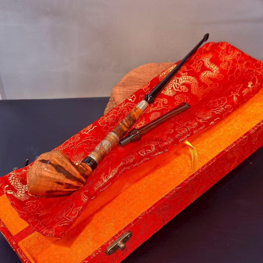 麻梨控-郑宗辉亲工鼠李木山杏手工烟斗男士礼品经典收藏