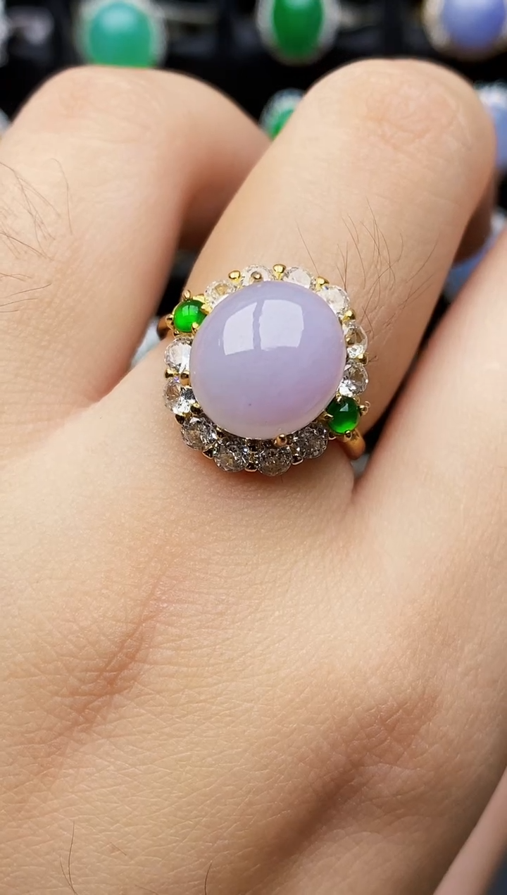 银S925镶嵌戒指翡翠3031