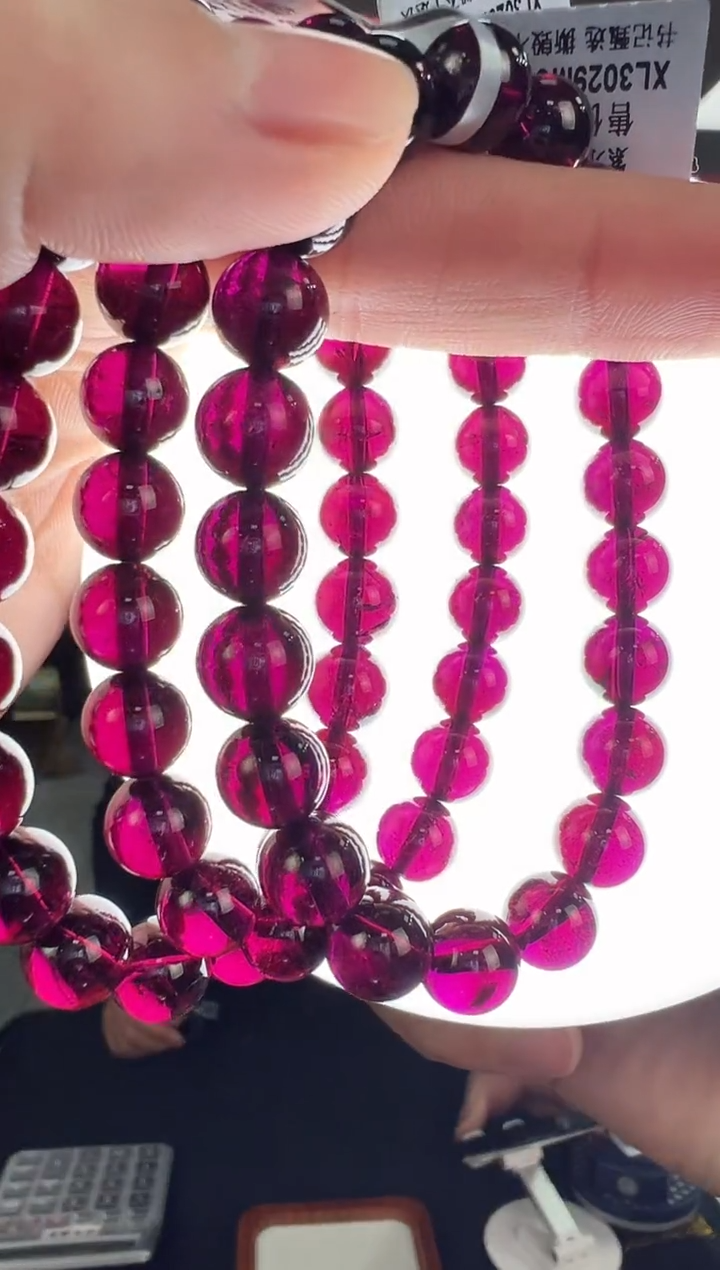 【闪购商品】石榴石手链未镶嵌B18 xl3029约8mm多样性发一件