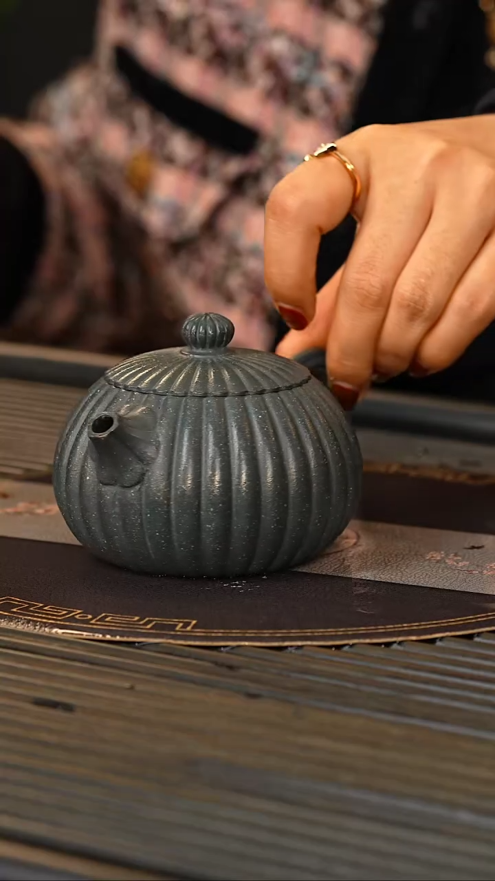 【闪购商品】紫砂茶壶CLQ 雪花绿泥 筋纹西施