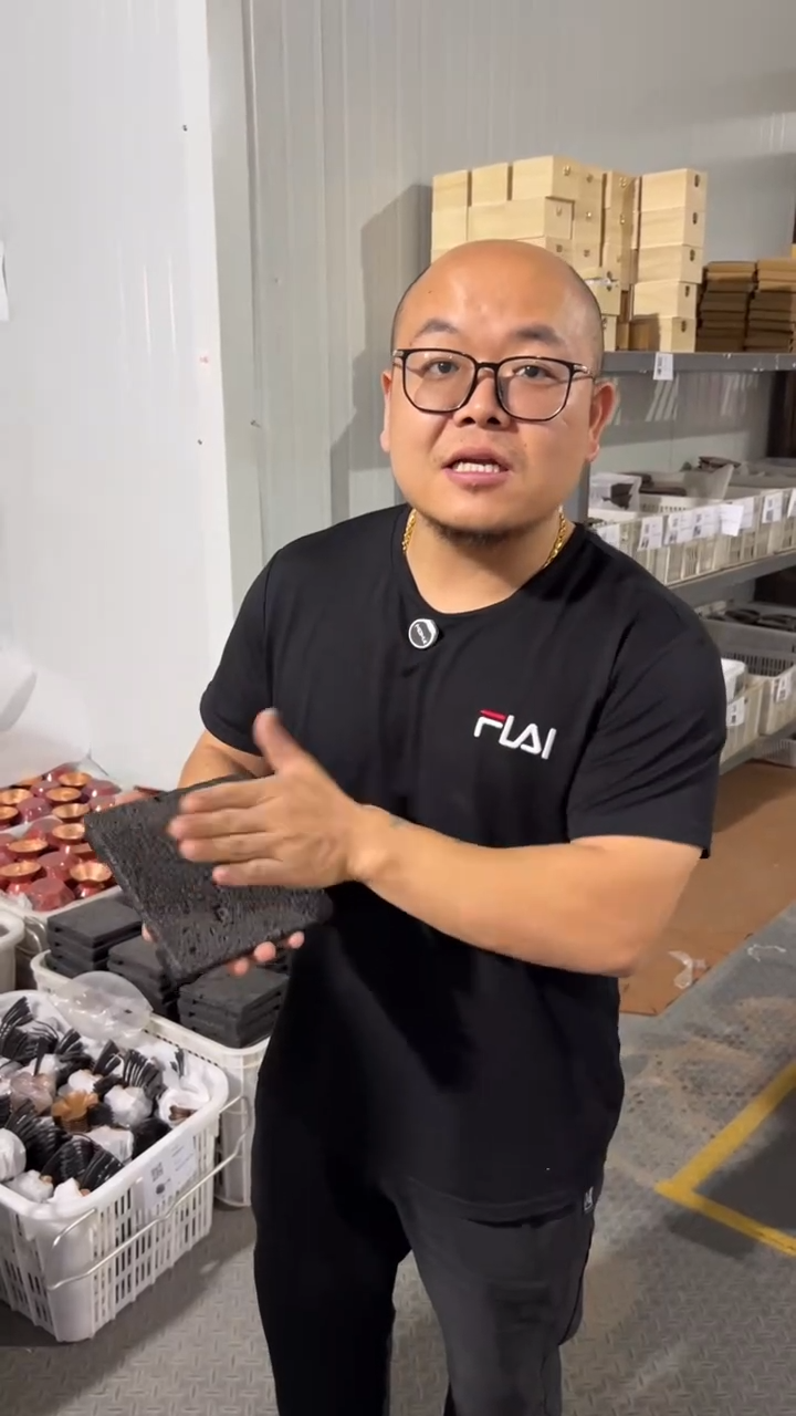 火山石炉垫壶承纯黑色