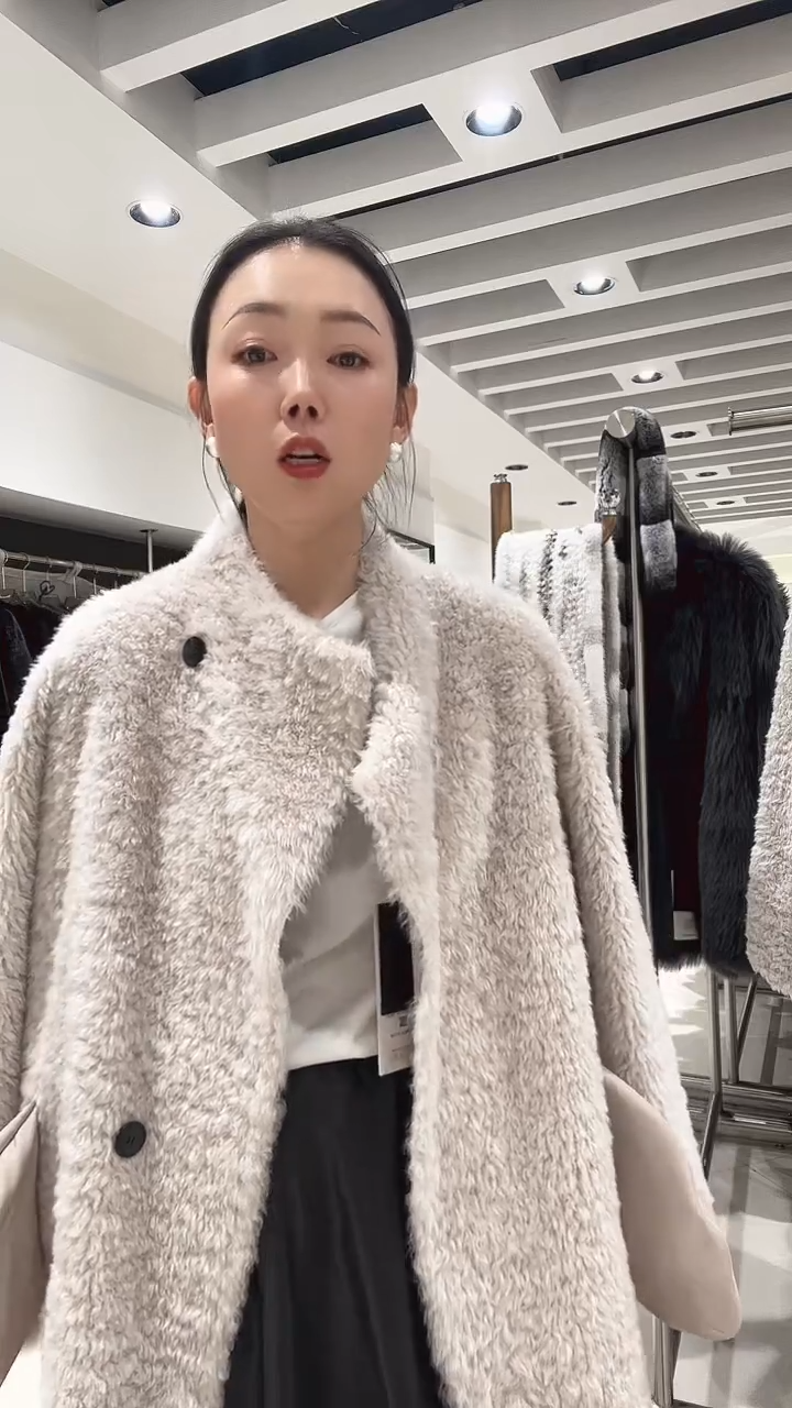 浠*宝新疆包邮乐芙兰两面穿禾米灰