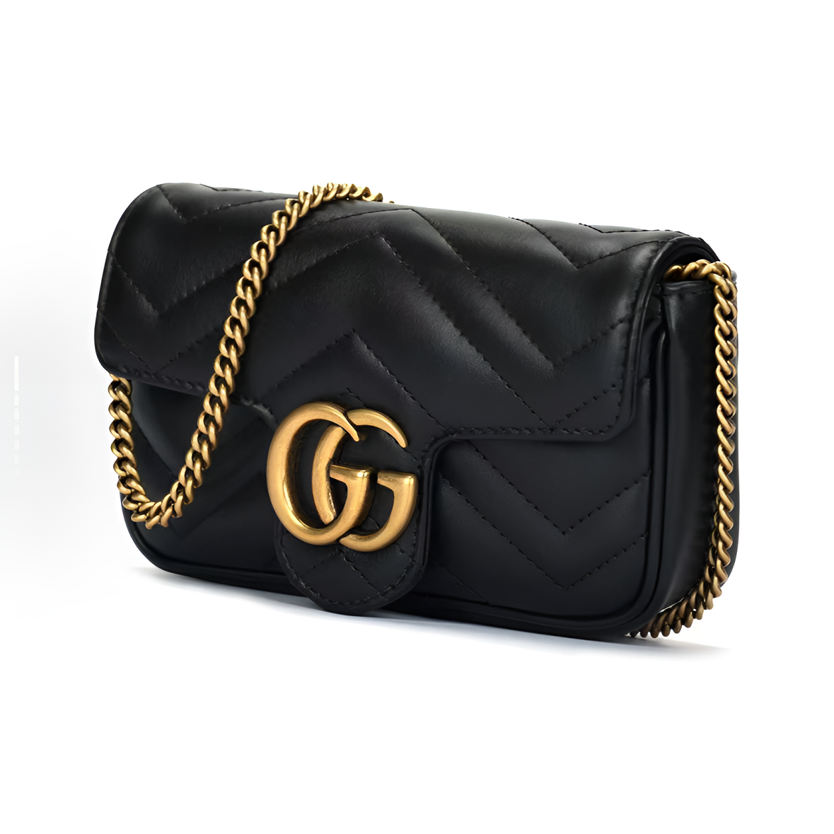 99新 GUCCI/古驰 【达播专属】马蒙mini白色/黑色