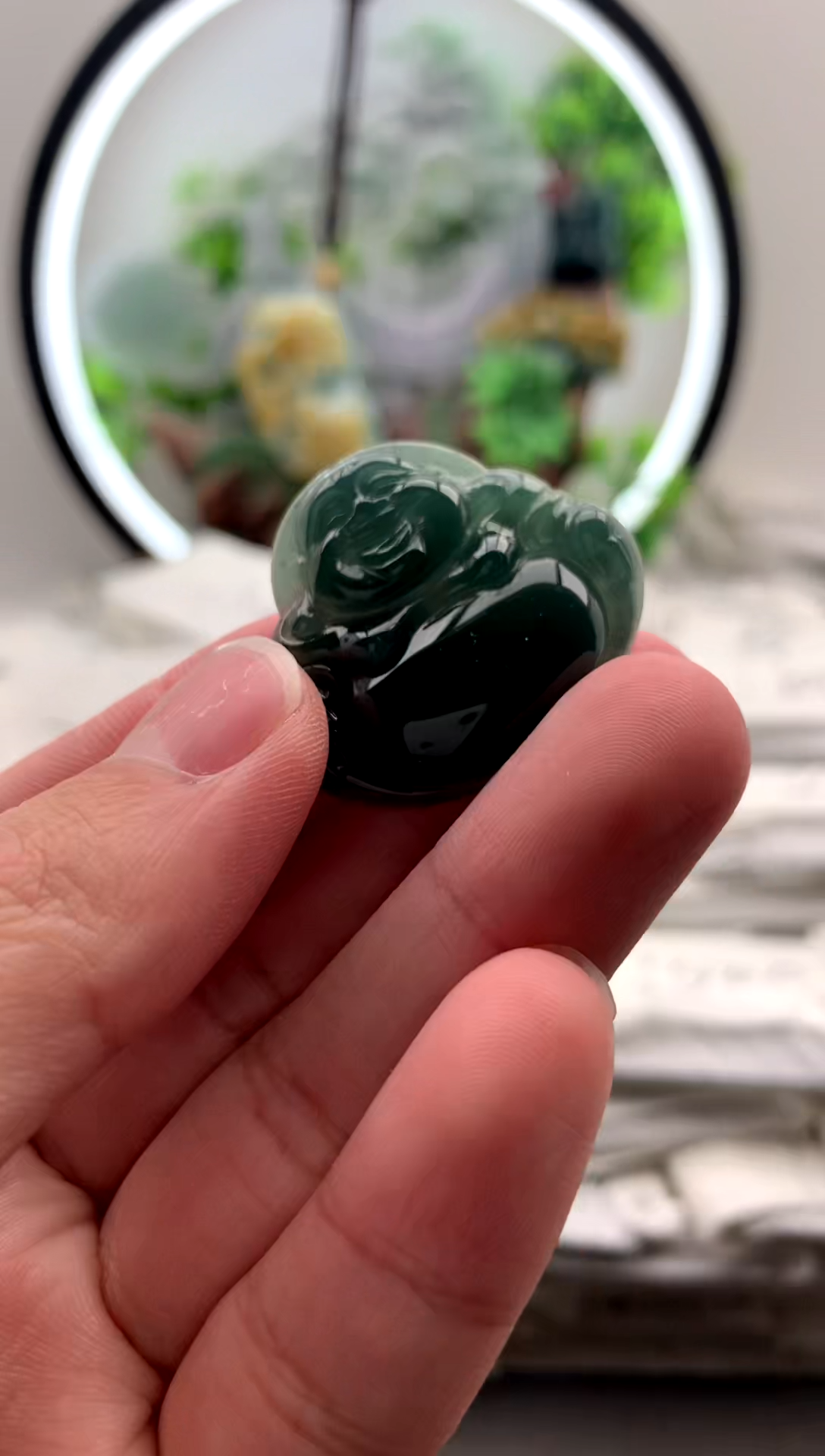 【闪购商品】翡翠颈饰未镶嵌佛公【品质一般能接受再拍】