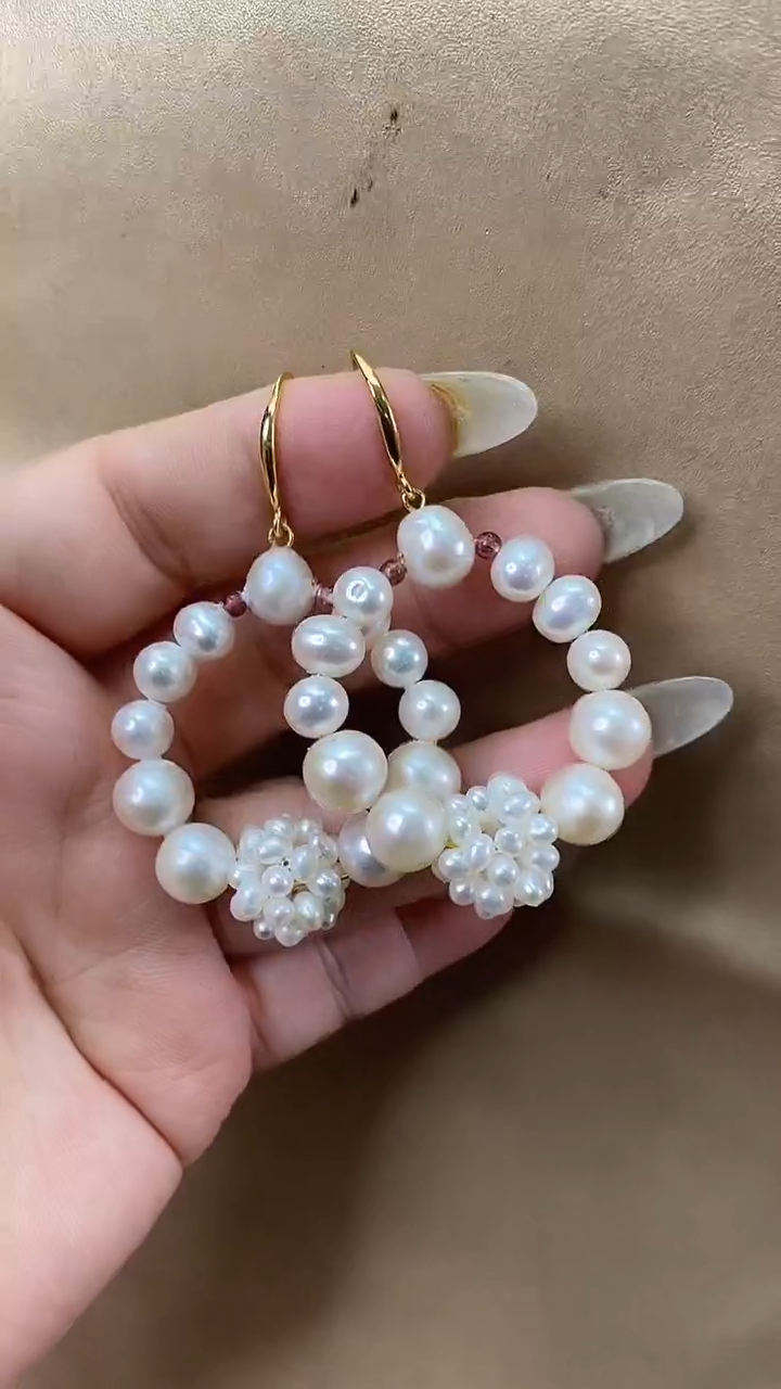 颈饰未镶嵌淡水珍珠耳环