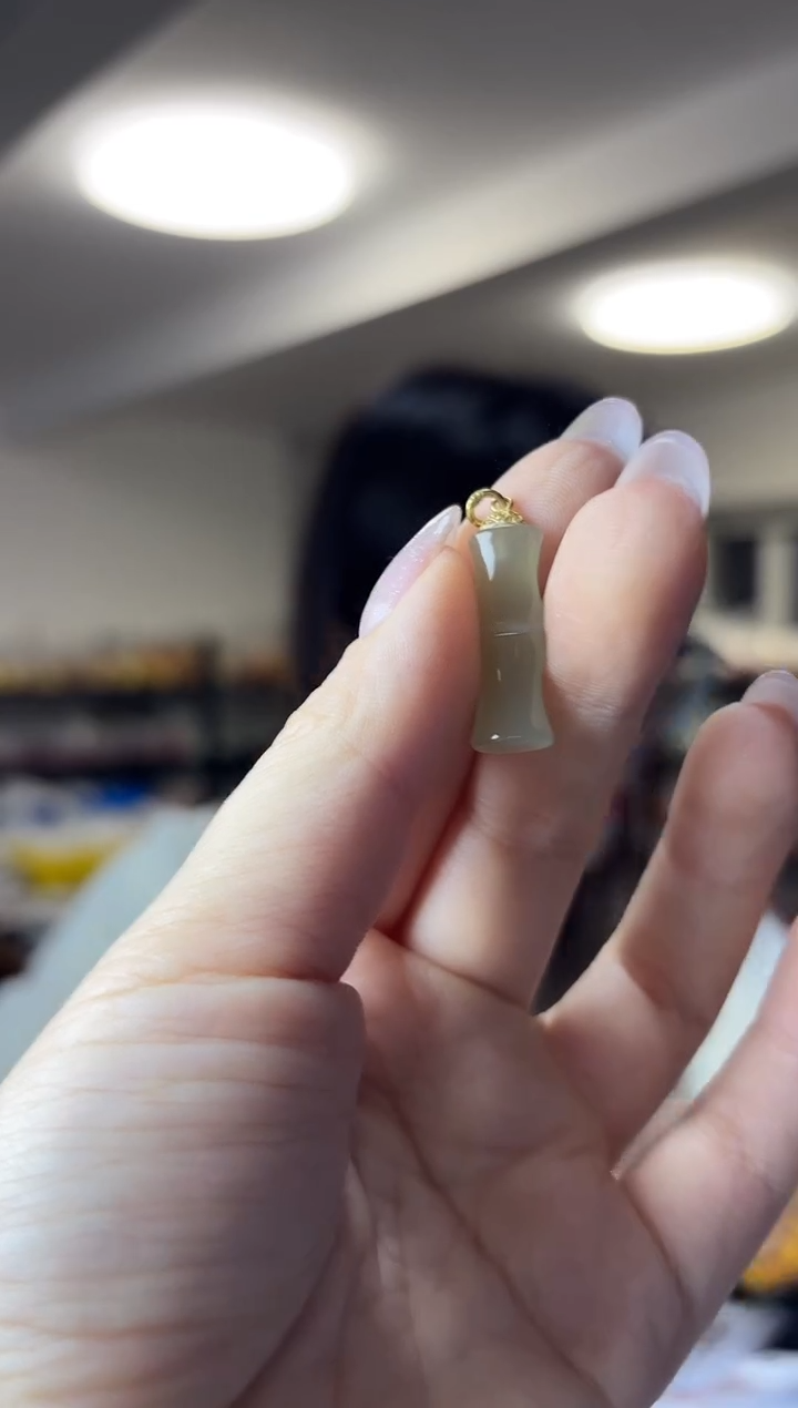 颈饰银S925镶嵌和田玉（多样性发一件）