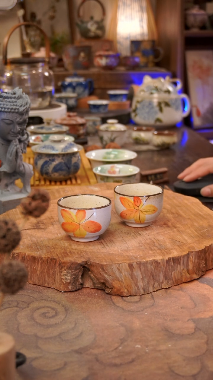 杯子枫叶手工手绘手工手绘