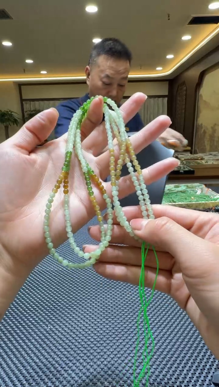 颈饰未镶嵌和田玉项链（多样性发一）3-4mm