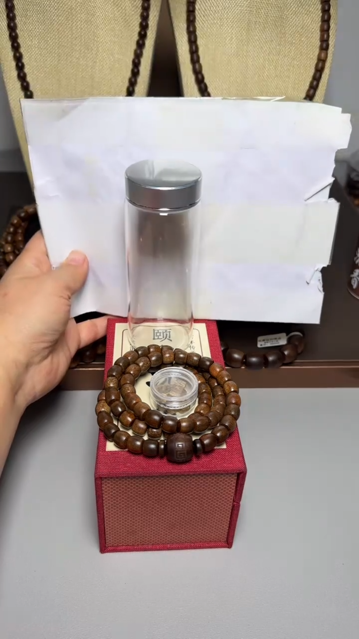 【闪购商品】沉香手串芽庄白棋0.9桶珠三圈