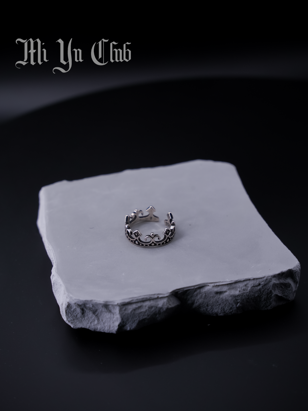 足银戒指 轻奢复古银皇冠戒指雕花工艺小众设计高级感首饰直播