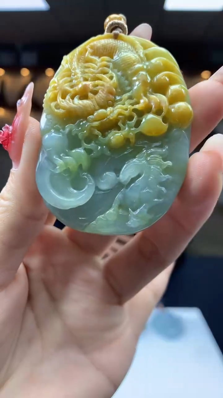 【闪购商品】定制翡翠未镶嵌1087ry-毛货挂件30
