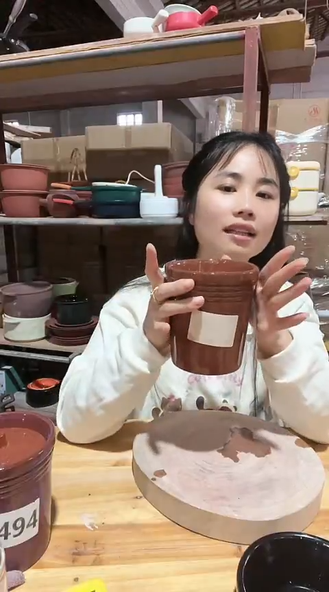 陶瑕疵红泥罐不可明火