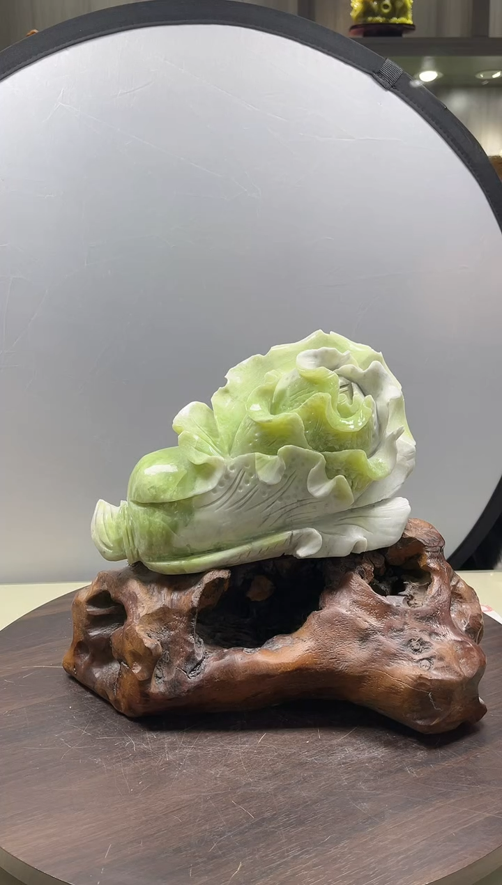 玉凤**流白菜家居摆件