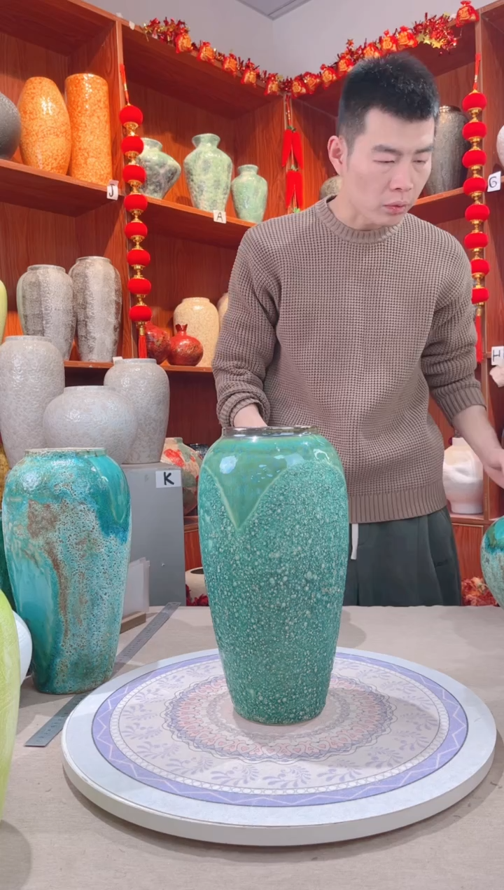【闪购商品】瓶绿森林  大号 陶瓷花瓶 无花