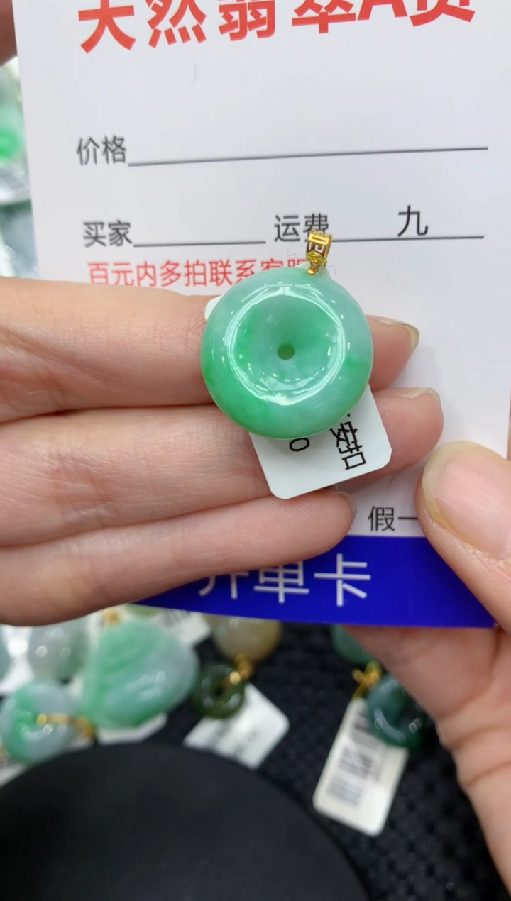 【闪购商品】翡翠颈饰18K金镶嵌11111111