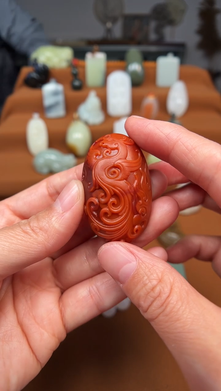 颈饰未镶嵌南红玛瑙红*凤