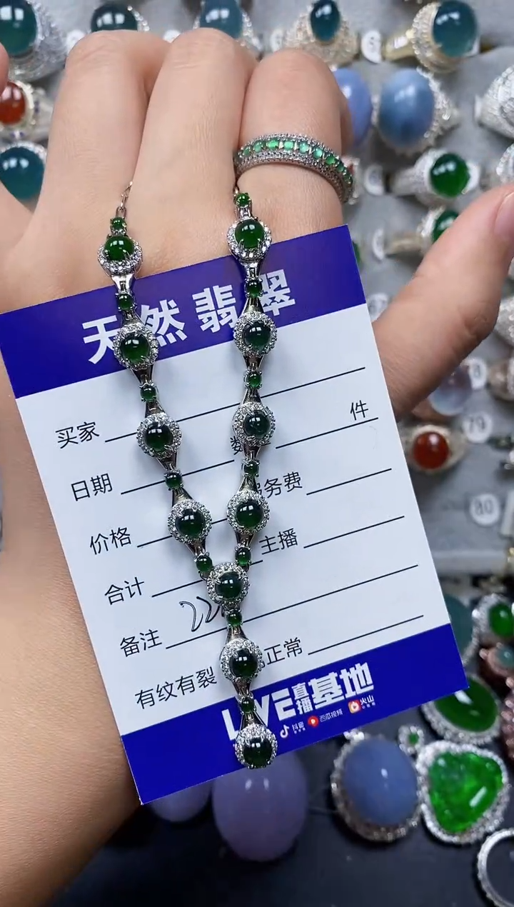 【闪购商品】翡翠颈饰银S925镶嵌0228