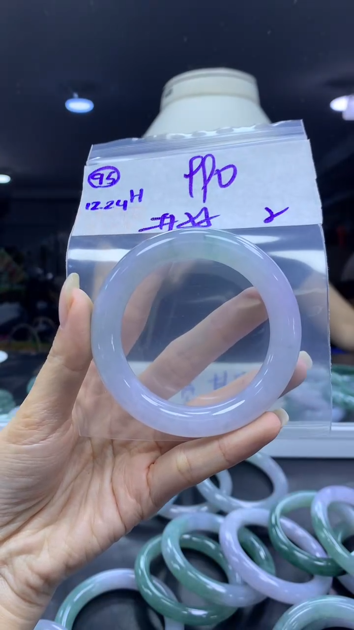 未镶嵌定制翡翠95手镯55纹+990元+拍一发一