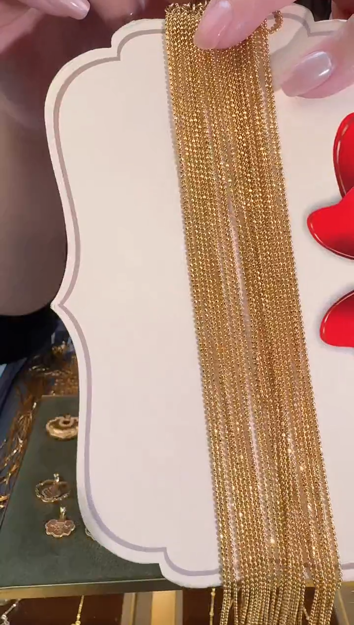 50cm固定不可调节切面珠珠链1.92g（多样性发货）