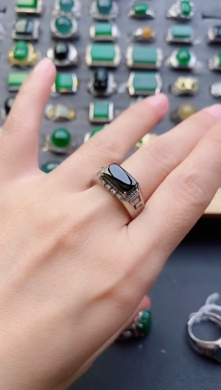 【闪购商品】翡翠戒指银S925镶嵌321321