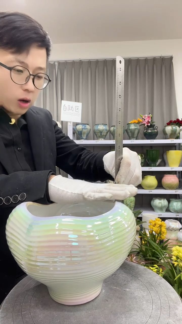 12.3陶瓷花盆直播链接高.     17 口15