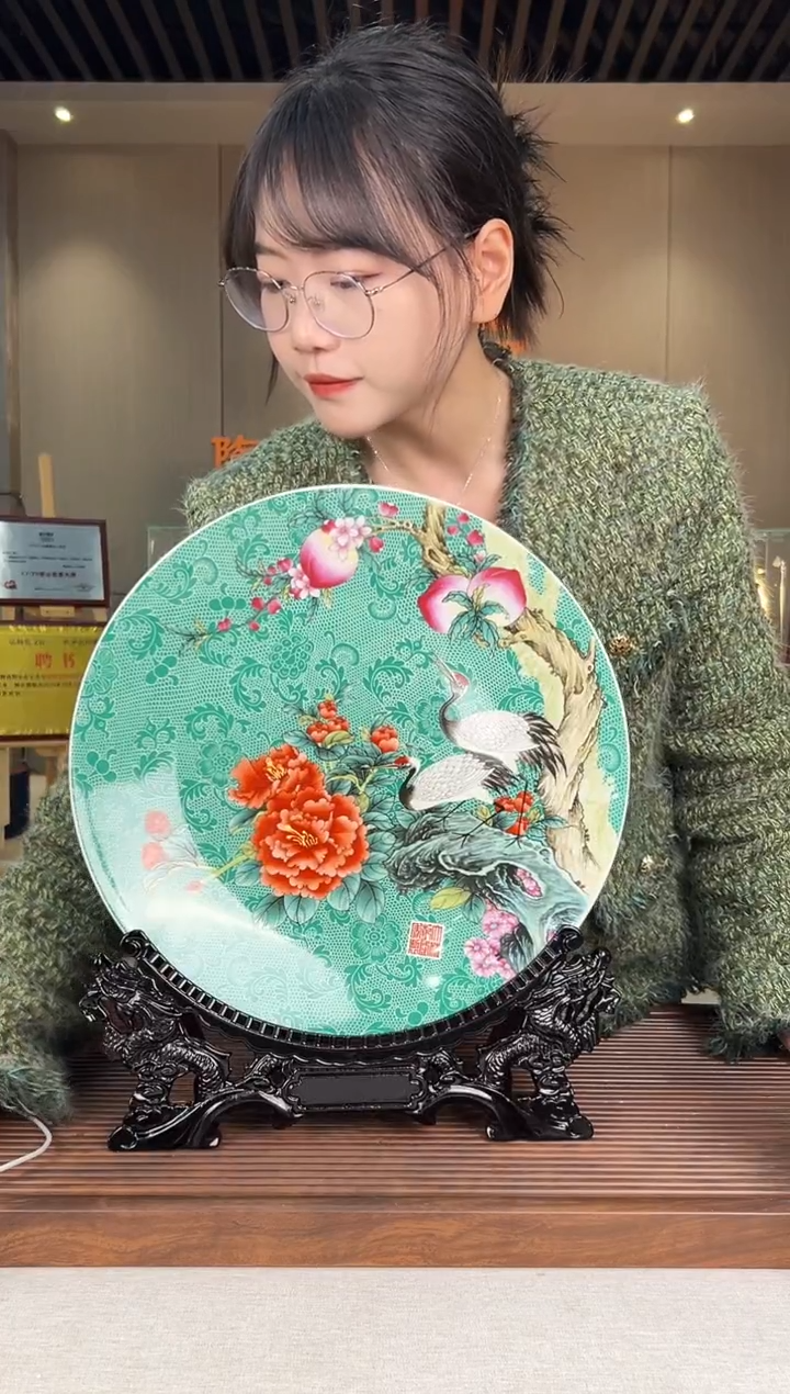 【闪购商品】其他SP-00091/扒花赏盘/绿色/