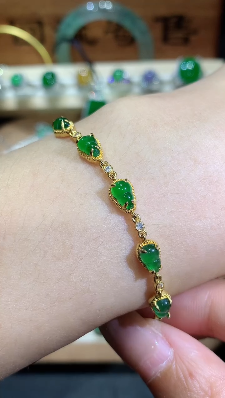 定制翡翠18K金镶嵌7团购多样性发其一