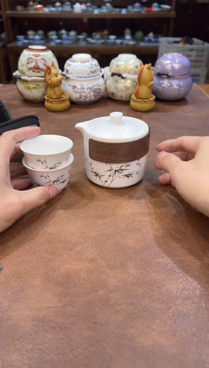 真的很便宜会开片的旅行茶具