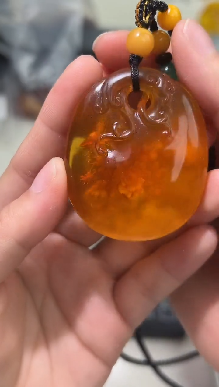 裸石琥珀未镶嵌琥珀蜜蜡吊坠