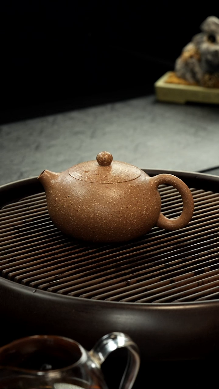 茶壶紫砂手磨青降坡   大西施壶