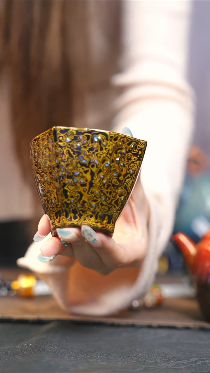 【闪购商品】WE260师兄严选大漆工艺建盏六方杯