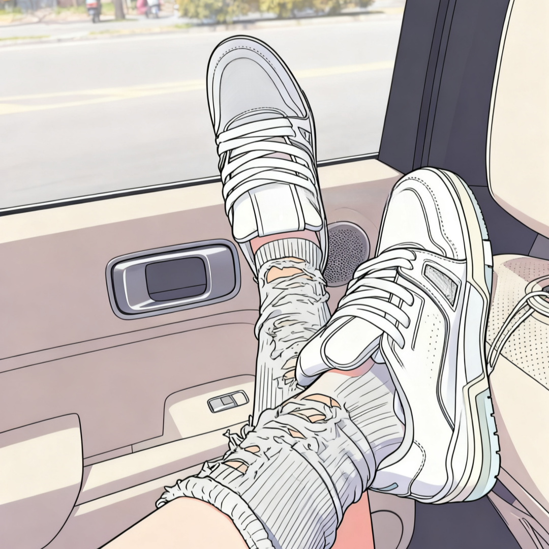 《慕子思思》白水泥杏牛仔板鞋