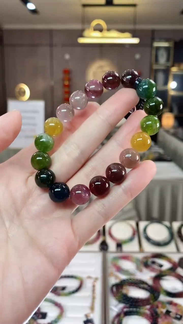 【闪购商品】碧玺单圈手串11mm+未镶嵌一物一证dan