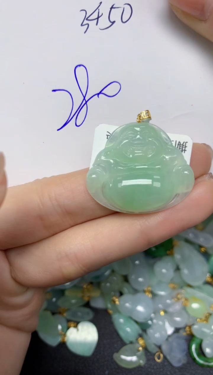 【闪购商品】翡翠颈饰18K金镶嵌 天然翡翠A货